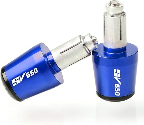 Miniatura 1 de Tapones de agarre para manillar de motocicleta de 0.866 in, 78 pulgadas, compatibles con SUZUKI SV650 SV 650 SV650A SV650X SV650S (azul)