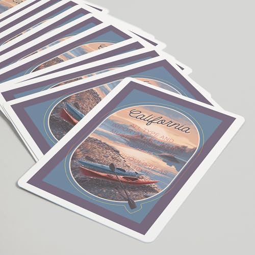 Lantern Press California Glassy Sunrise Baraja Póker 52 cartas miniatura 5