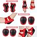 Kids Protective Gear Set Wemfg Knee Pads for Kids 3-8 Years Toddler Knee and Elbow Pads with Wrist Guards 3 in 1 for Skating Cycling Bike Rollerblading Scooter（Red）