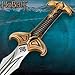 The Hobbit Bard The Bowman’s Sword Replica | Officially Licensed | Certificate of Authenticity | LOTR | Wooden Display Wall Plaque | 38 3/8” Overall