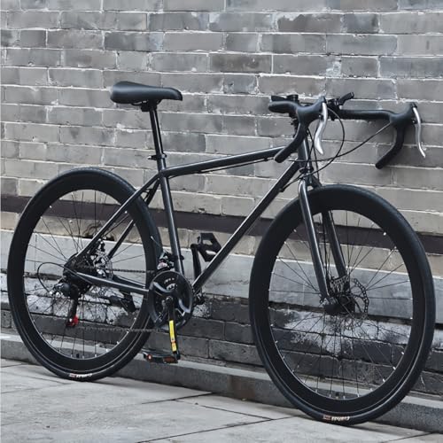 Tonain【新登場】マウンテンバイク 24/26インMTB 軽量 学生 ロードバイク 子ども用 ィスクブレーキ ブレーキ感度 高炭素鋼 ピストバイク エアロ 24速40刀 街乗り 通勤 通学 初心者 男女兼用 (D,26インチ) - Tonain - 商品画像