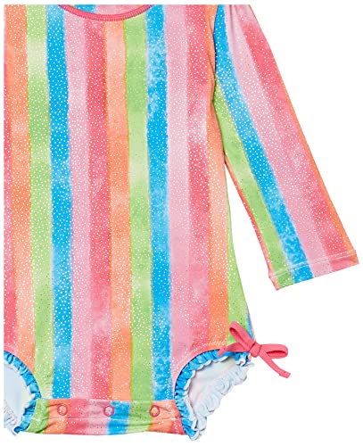 Hatley Baby Girls Minimal Rash Guard Set, Rainbow Stripes, 9-12 Months Us #TOP3