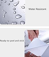 Vista 3 de Película de vinilo adhesivo para auto de 12''x60'' acabado de espejo, autoadhesiva