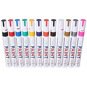 12-kleuren markeerstift voor bandenverf, waterdichte permanente verfmarkeerstift voor autoband, autobandmarkeerstift…