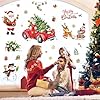 decalmile Christmas Santa Claus Window Wall Decals Christmas Tree Red Car Wall Stickers Snowman Winter Penguin Window Clings Christmas Party Window Showcase Door Decorations #2
