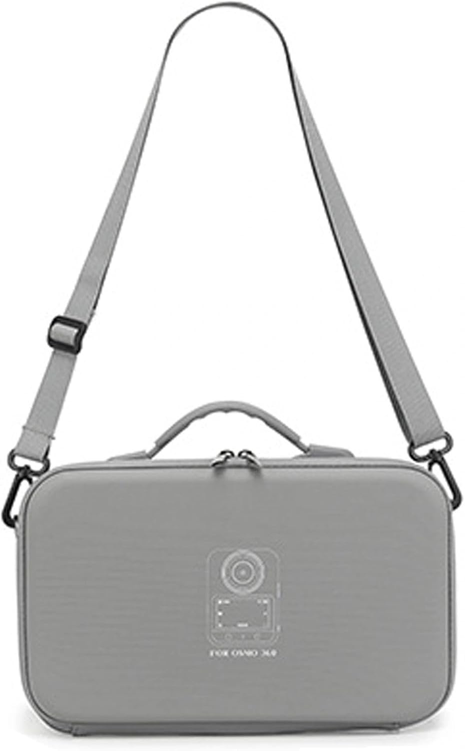 Portable Carrying Case for DJI OSMO 360 Adventure Combo, Action Camera Case Travel Hard Expansion Handbag Shoulder Bag Protective Box for OSMO 360 Accessories, Grey