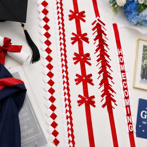 INCOK 6 Pcs Homecoming Mum Supplies Red White DIY Decorations for Game Day by INCOK - Used condition - Image 4
