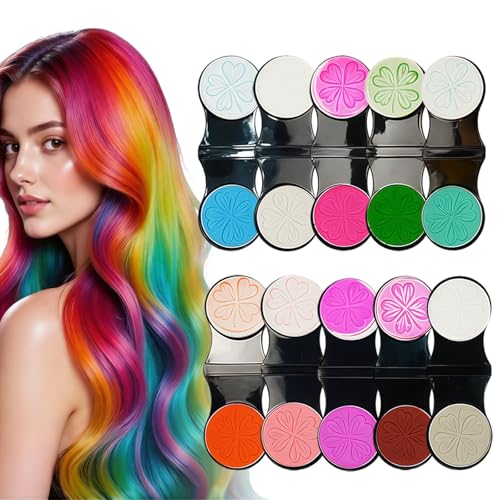 #rémunéré #Amazon<br>10 Couleurs Craie Cheveux Couleur Temporaire Colorant Lavable Facile à Appliquer Résultat Uniforme parfait comme cadeau de Noël anniversaire ou occasion spéciale