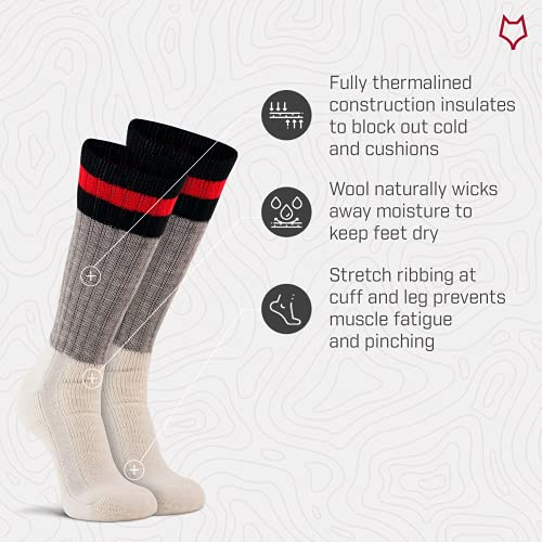 Fox River Over the Calf Military Socks, Extra Cushion, Ultimate Comfort, Army Colors, All Condition and Weather Socks, Grey, Medium