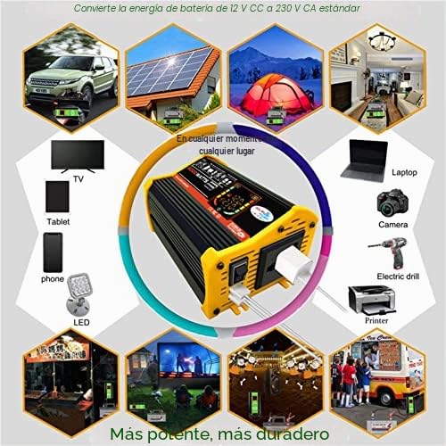 Kit de panel solar de 4000 W con batería e inversor – Sistema de energía completo fuera de la red para casa, RV, barco, granja y cobertizo | Diseño ampliable, configuración plug-and-play, inversor de