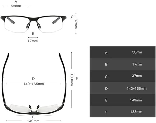 Miniatura 5 de Gafas de lectura de lente completa cuadrada Hombres Transición solar Fotocromática Deportes al aire libre Presbíope Ampliación conducción Gafas de