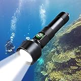 Odepro ND22 Diving Light, 1300 Lumens Scuba Night Dive Torch with 8 Degrees Narrow Beam Angle, IP68...