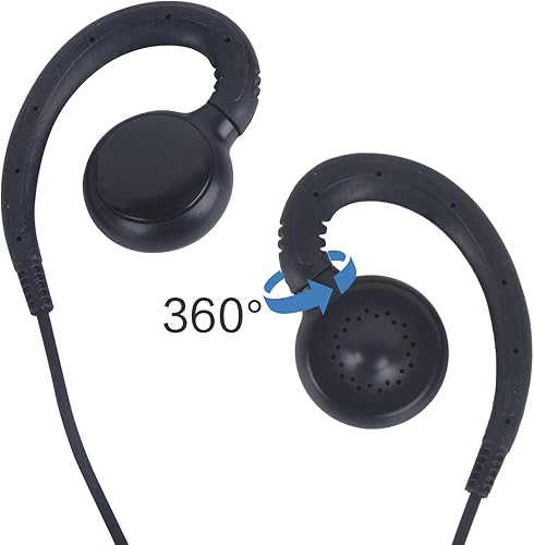 Miniatura 4 de WODASEN Auricular giratorio C CLP107e Walkie Talkie con micrófono PTT compatible con Motorola CLP1010e CLP1040e CLP1080e CLP1083e CLP446e CLPe446