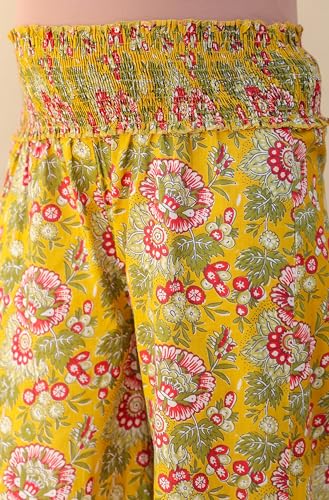 Image of Janasya Women's Pure Cotton Floral Printed A-line Maternity Kurta Pant Set