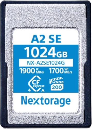 Nextorage Japan Cfexpress 4.0 Type A 1024GB Memory Card VPG200 Max. Read 1900MB/s Max. Write 1700MB/s NX-A2SE1024G