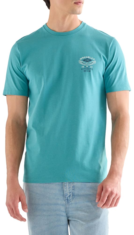Wrangler, Men's T-Shirt, Small Americana Tee Brittany Blue