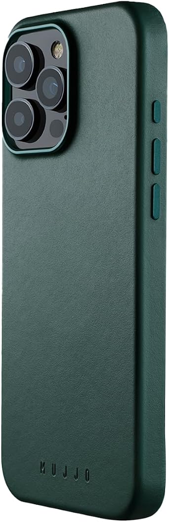 Mujjo Leather Phone Case - Fits iPhone 16 Pro Max - MagSafe Compatible - Premium European Leather - Enhanced Phone & Camera Lens Protection - Crafted with Recycled Material - Slim Profile
