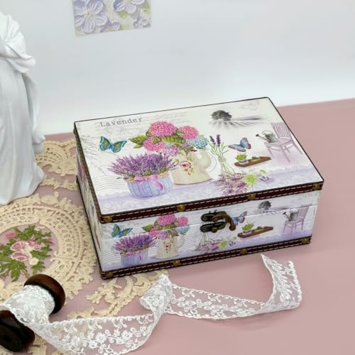 Amedoo AWDB Treasure Box Vintage Wooden + Pu Leather Decorative Storage Boxes Trinket Jewelry Box Memento Case Box Keepsake Box thumb #3