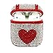 Produktbild Hülle für AirPods, 12shage Bling Luxurious Diamonds Stoßfeste Schutzhülle für AirPods (rot)