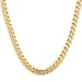 JINGRAYS 6mm Stainless Steel Curb Chain Necklace for Men Biker Punk Style Male Thick Chain Link, 22 inches -Gold