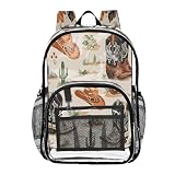 YANENDIE Wester Cowboy Boots Clear Backpack - Clear...