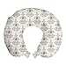 ABAKUHAUS Tribal Cojín de Viaje para Soporte de Cuello, Elementos modernizados, Cómoda y Práctica Funda Removible Lavable, 30x30 cm, Multicolor