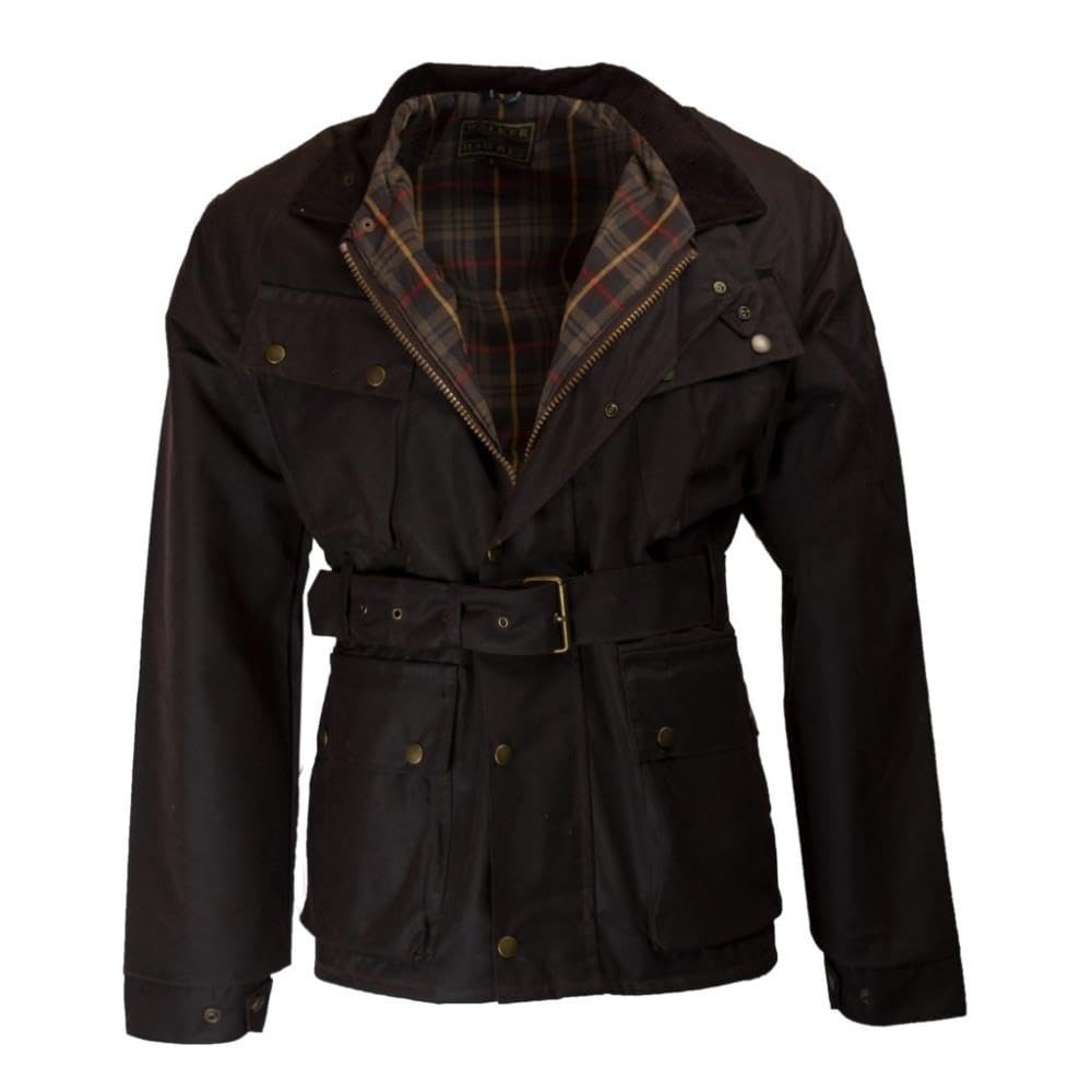 Walker and Hawkes - Explorer - Chaqueta de Moto Encerada para Hombre