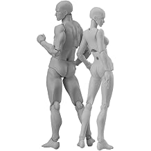 2Pcs Artists Manikin Drawing Figure Mannequin Jointed Male and Female Mannequin Cool Action Figure with Joints Model Human Body for Sketching Painting Artists Home Decor