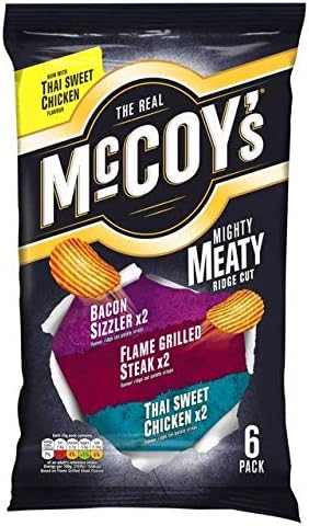 McCoy's Ridge Cut Meaty Chips 27g x - 6 per pack