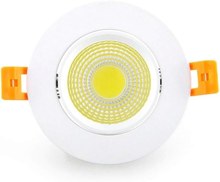 30W Anti-Glare COB Spotlight White Round Adjustable Angle LED Recessed Ceiling Light for Clothing Lighting 120-130mm Mounting Aperture CRI80 LED Recessed Downlight High Brightness (Color : 4000