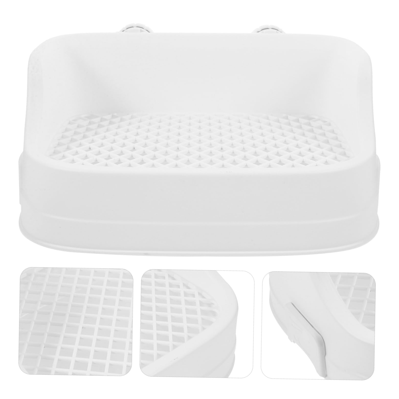 Boîte Litière Lapin Antigoutte pour Petits Animaux Bac à Litière Réutilisable pour Cage Intérieure Toilettes Lapin Nettoyage Facile Maison Toilette Propre