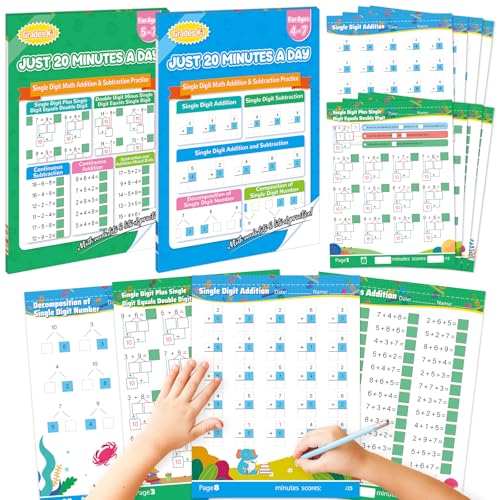Cahier d'exercices d'ajout et soustraction CP CE1 : 112 pages de maths maternelle et école à la maison
