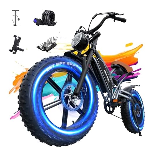 JANSNO Bicicleta Eléctrica 20" x 4.0 Fat Tire, Homologada CE,Sistema de 7 velocidades, Frenos de Disco mecánicos Delanteros y Traseros, Bicicleta eléctrica para Adultos, batería extraíble de 48V 14Ah