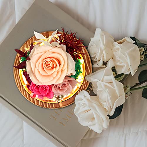 Preserved Flowers Roses Gifts For Women Mom, Fresh Flowers Forever Roses With Long-Lasting, Flowers For Delivery Prime Flower Bouquets With Led Lights, Birthday Gift, Mothers Day, Christmas #TOP1