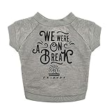 Friends the TV Show Dog T Shirt in Grey | Soft, Lightweight & Semi-Stretch | Size Small for All Small Dogs