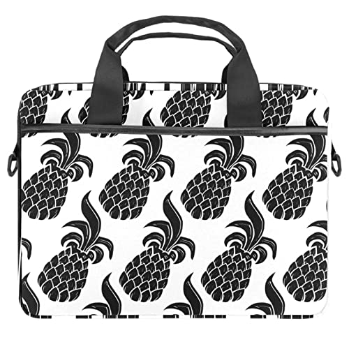 Sacoche ordinateur portable 13 pouces avec bandoulière et motif graphique ananas