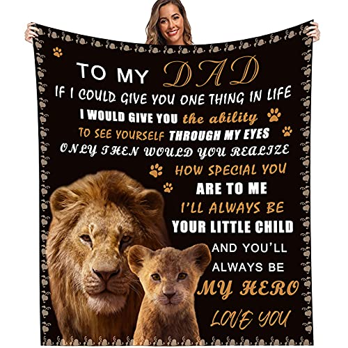 Fathers Day From Daughter/Son,Gifts For Dad,Blanket Gifts For Dad, Dad Birthday Gift Ideas, Birthday Gifts For Dad From Daughter/Son, Best Dad Ever Gifts, Funny Dad Gifts 60"X 80" #TOP27