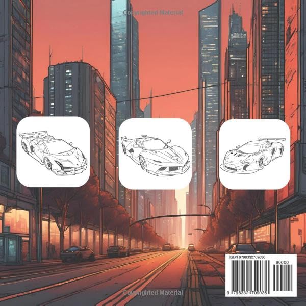 50 Luxury Sportive Cars Coloring Book: Relaxing automotive adventure for kids, teens and adults image 3