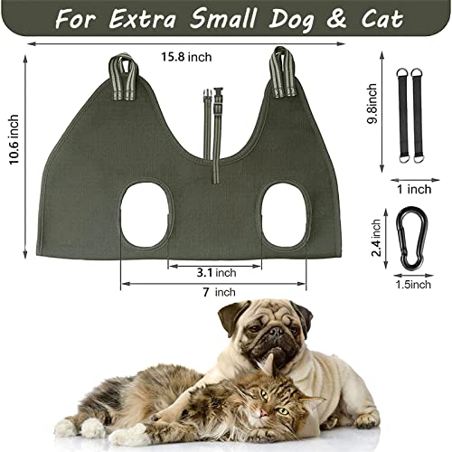 Image of FEEGO Pet Grooming Hammock for Small Dogs & Cats, Dog Grooming Hammock, Pet Grooming Sling, Dog Grooming Harness, Pet Nail Clip Bag for Grooming, Cat Grooming Sling for Trimming Nail and Ear /Eye Care