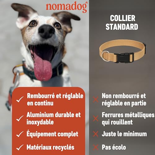 Collier chien tactique Nomadog avec boucle aluminium durable S
