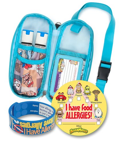 AllerMates 12425 Epi and Auvi Case with Wristband and 24 Stickers, Small