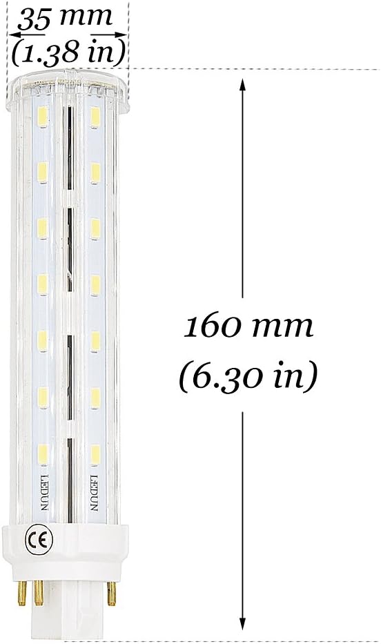 Lіmіtеd Stосk Bonlux 12W LED GX24Q 4-pin Base Light Bulb 26W CFL/Compact Fluorescent Replacement GX24/G24Q LED PL Retrofit Lamp Daylight 6000k 360 Degree Beam Angle (2-Pack, Remove/bypass the Ballast)