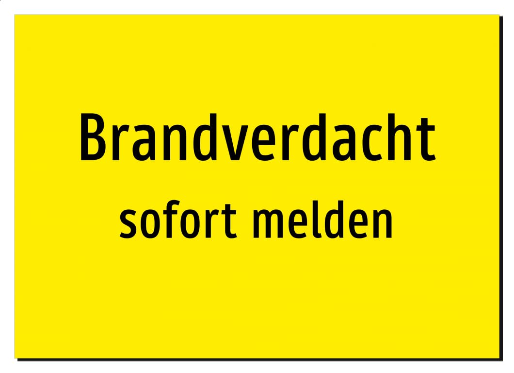 33638-DE-T-06 | Brandverdacht - sofort melden | Aluminiumschild A5, 210 x 148mm | nur Text, ohne Symbolgrafik