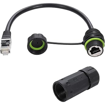 PENGLIN 2pcs M20 RJ45 IP68 CAT6 Waterproof Network Connector with Cable