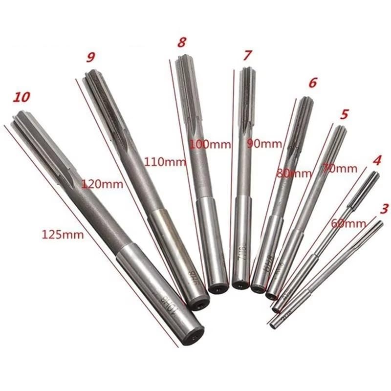 Vástago Recto D4 HSS Escariador Mandril Herramienta De Fresado De Ingeniería 3mm/4mm/5mm/6mm/8mm/10mm/12mm/14m 6 Flautas HSS,8x180