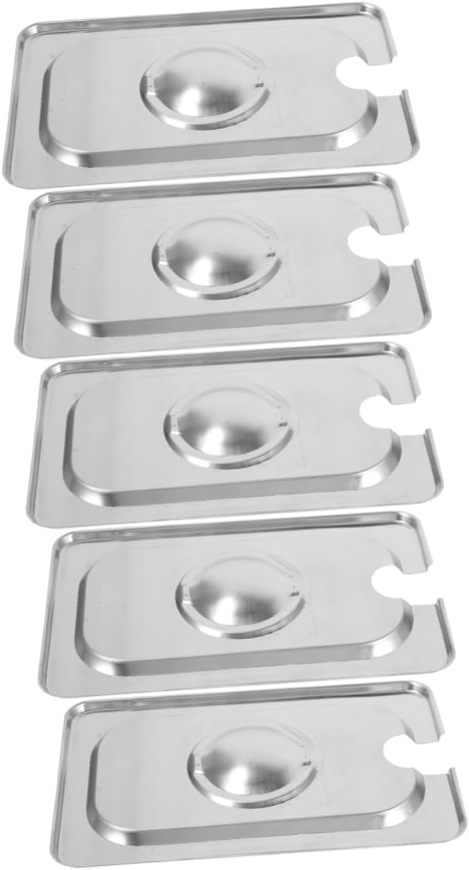 Cabilock Jam Food Container Lid Stainless Steel Tray Cover for Catering Ice Cream Dessert Storage Easy Clean Design for Restaurants and Parties