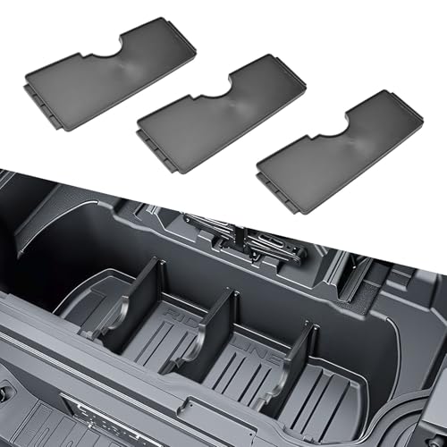 HGWEI Trunk In-Bed Dividers Compatible with 2017-2025 Honda Ridgeline Accessories Trunk Cargo Organizer Tailgate Rear Insert Compartment Tray (3Pcs)