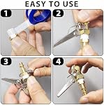 1/4" FNPT Locking Air Chuck Tire Inflator Nozzle with Quick Connect, Clip-On Closed Ball Tire Chuck for Truck RV Tires Air Car Compressor Accessories