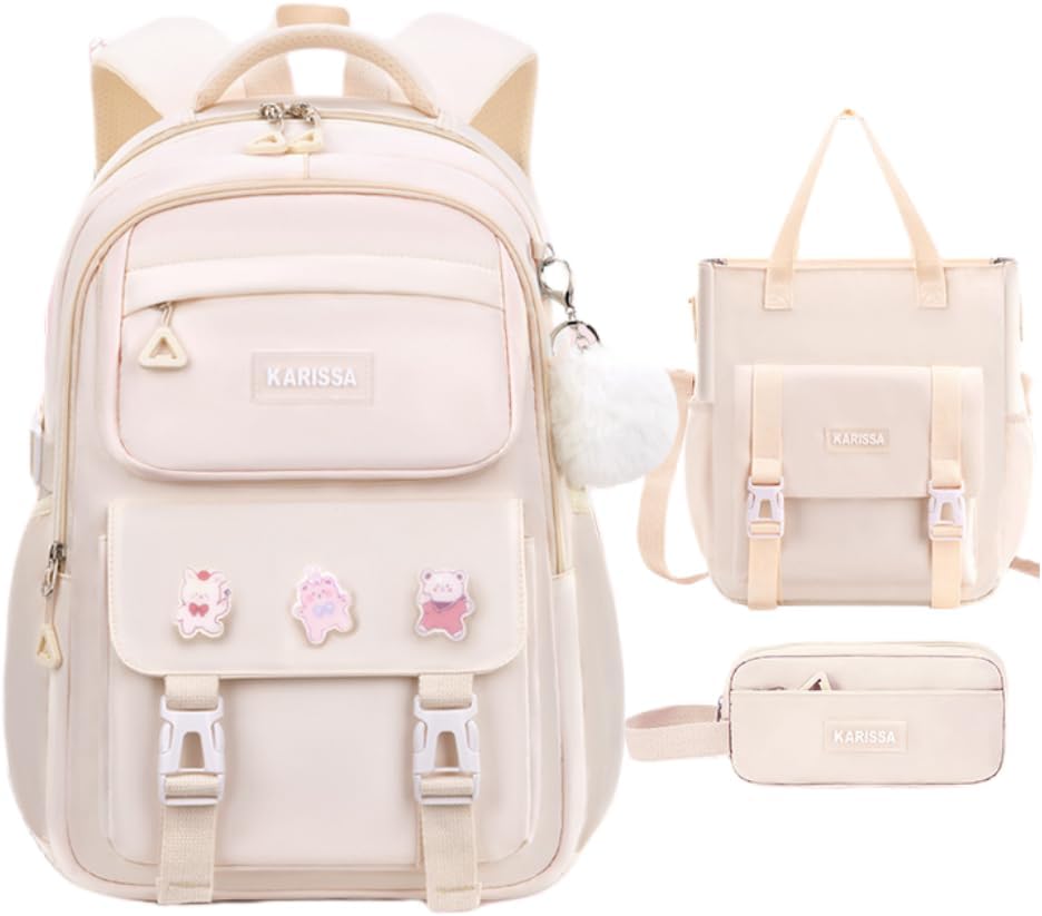 VIDOSCLA Kawaii Kids Girls Backpack Cute Elementary Students BookBag School Bag for Girls