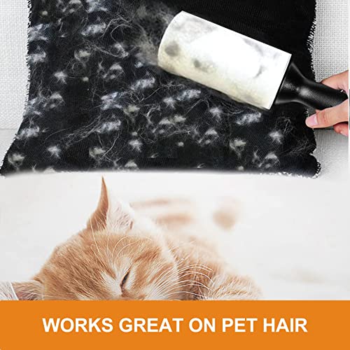 Cusbus Lint Rollers For Pet Hair Extra Sticky, [450 Sheets/5 Refills] Lint Roller With 2 Upgrade Handles, Portable Lint Remover Brush Pet Hair Remover For Dog & Cat Hair Removal, Clothes, Furniture #TOP3